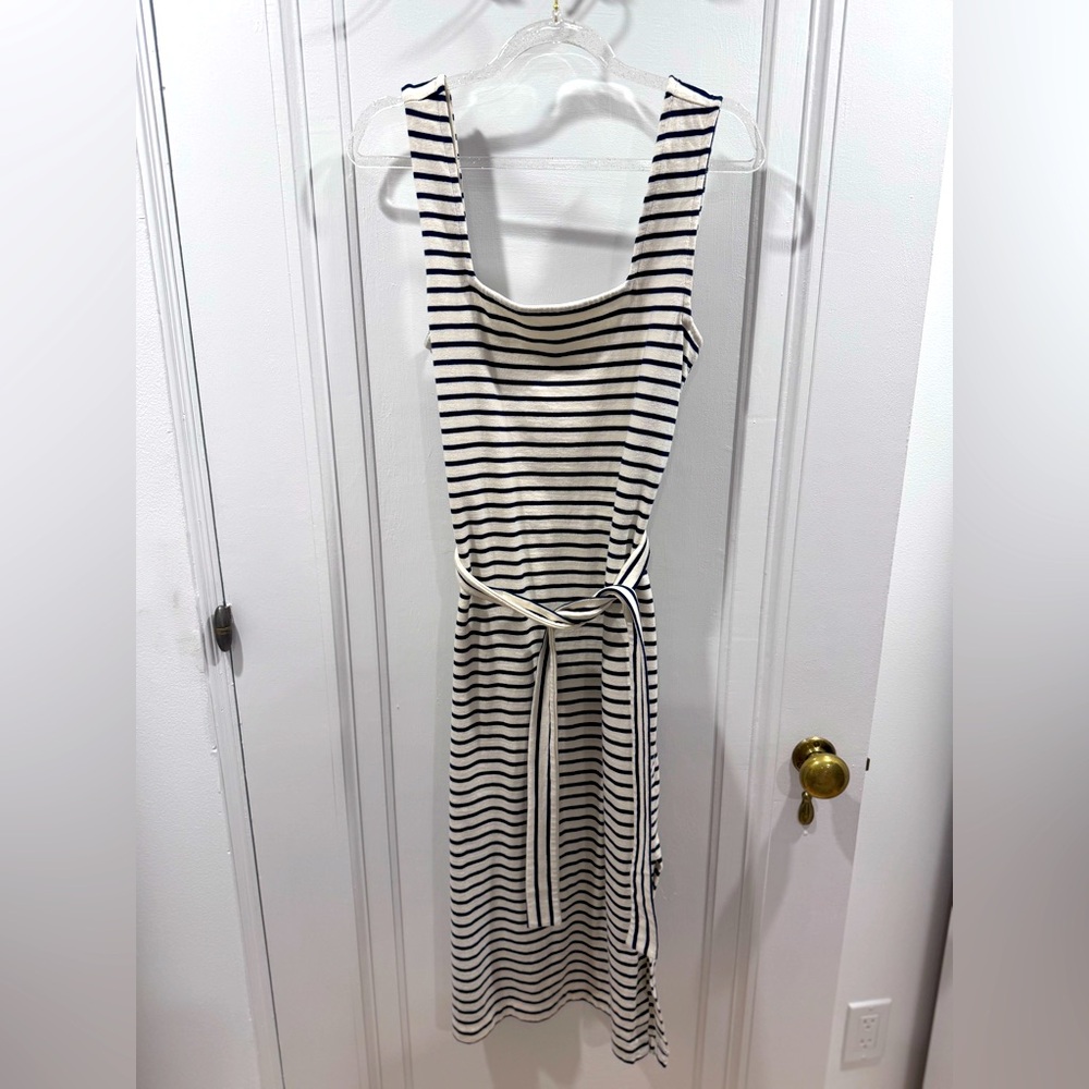Rails, size small, women’s navy and white striped dress.